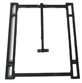 Elegant Noir St. Andrew’s Cross base stand featuring sturdy support legs, reinforced structure, and stable foundation for secure positioning.
