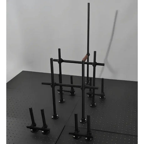 Heavy-duty BDSM DIY metal frame with reinforced steel construction and modular adjustable assembly design
