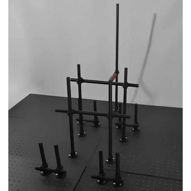 Heavy-duty BDSM DIY metal frame with reinforced steel construction and modular adjustable assembly design

