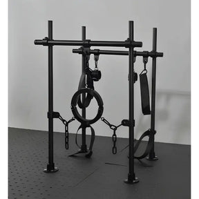 Heavy-duty BDSM DIY metal frame with reinforced steel structure and modular adjustable design
