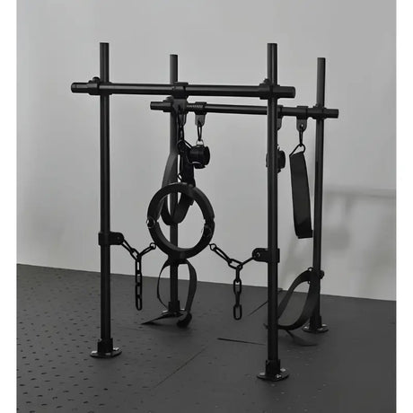 Heavy-duty BDSM DIY metal frame with reinforced steel structure and modular adjustable design
