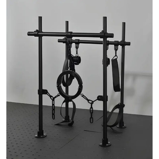 Heavy-duty BDSM DIY metal frame with reinforced steel structure and modular adjustable design
