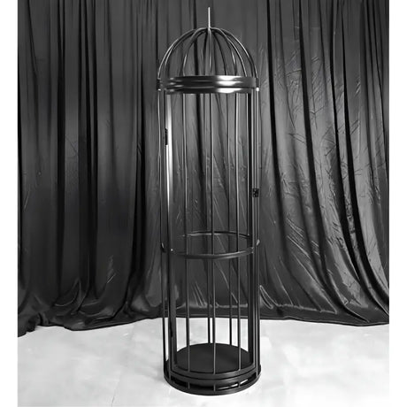 Heavy-duty birdcage with reinforced steel construction and secure enclosed restraint frame design
