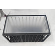 Heavy-duty clear table cage with reinforced transparent enclosure and steel support frame design

