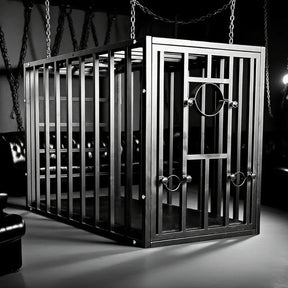 Heavy-duty double-lock BDSM position cage with dual security locking system, BDSM Authority