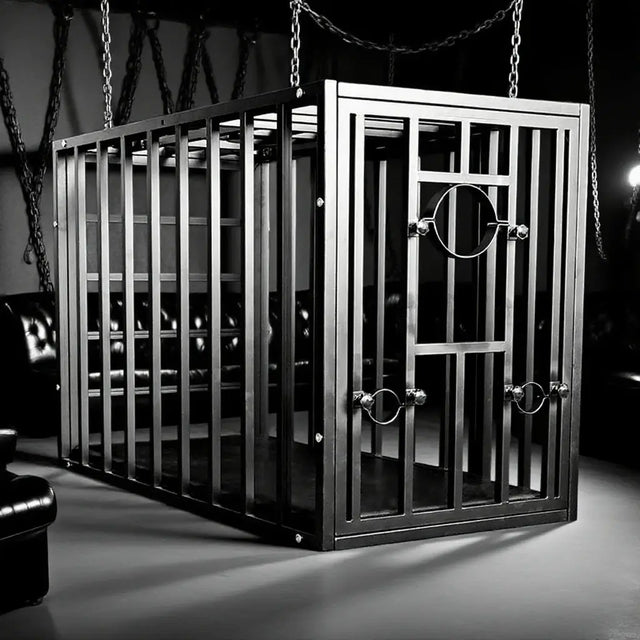 Heavy-duty double-lock BDSM position cage with dual security locking system, BDSM Authority