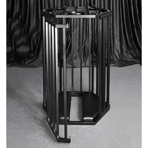 Heavy-duty hexagonal hanging cage style D HQJS-031 with reinforced steel frame and suspended enclosure design
