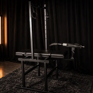Leg-Lift Bondage Frame with Integrated Sex Machine Mount