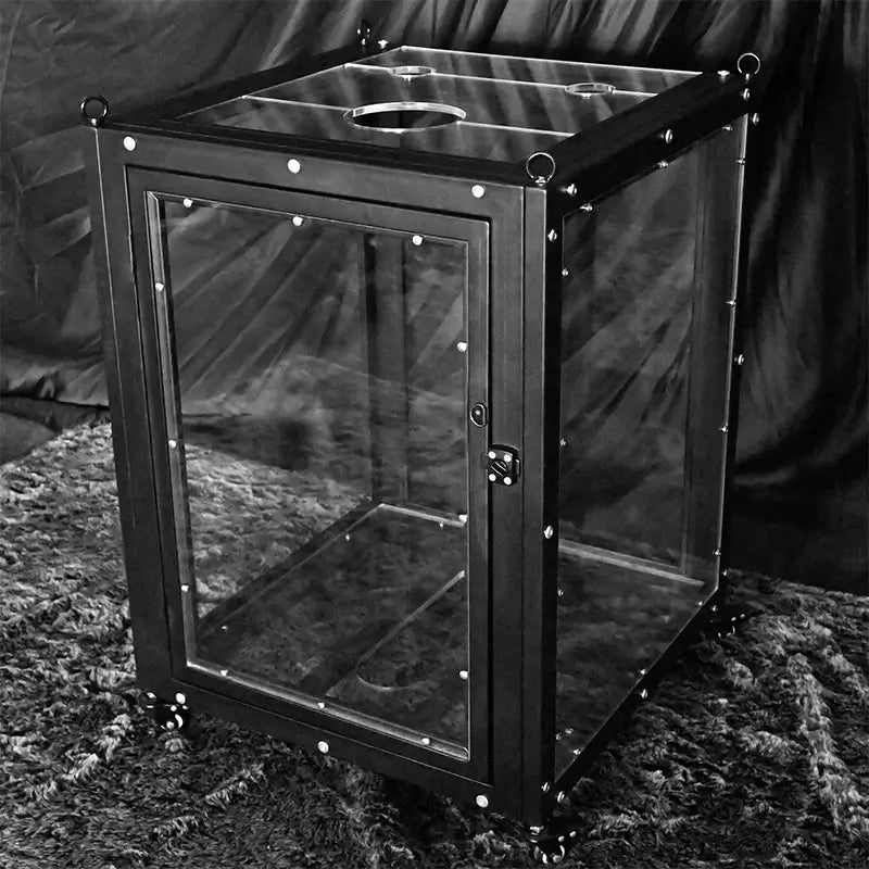 Heavy-duty Pleasure Bed HQJS-012 model 6 right view featuring a reinforced steel frame structure designed for durability, stability, and modern industrial bedroom support.
