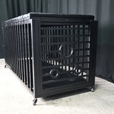 Heavy-duty Pleasure Bed HQJS-012 head view featuring a durable steel frame design with reinforced construction for long-lasting comfort and support.
