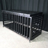 Heavy-duty Pleasure Bed HQJS-012 left view featuring a heavy-duty steel frame construction designed for stability, durability, and long-lasting comfort.
