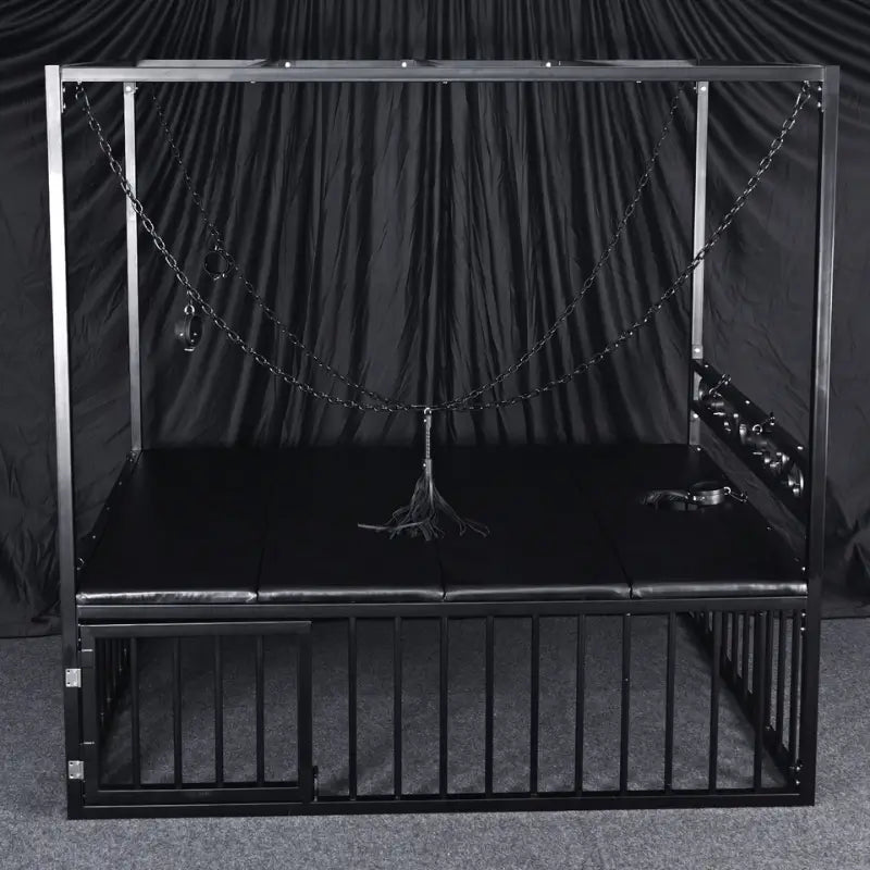 Heavy-duty adjustable bed HQJS-012 detail view showing reinforced steel frame construction and durable support components designed for stable and comfortable indoor use.