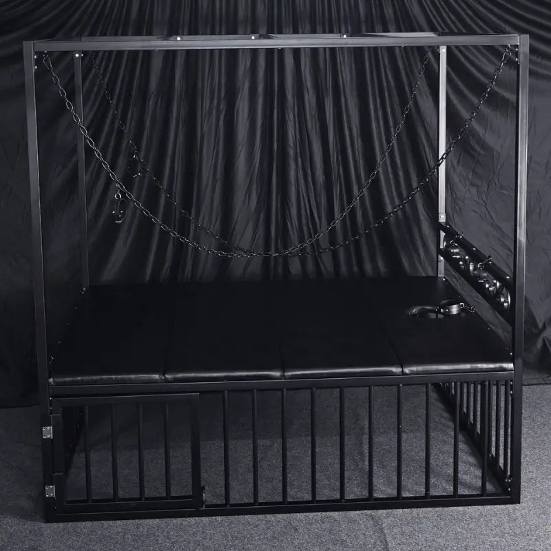 Heavy-duty adjustable bed HQJS-012 in a lifestyle setting, featuring a sturdy steel frame and ergonomic design for comfortable support in a modern indoor environment.
