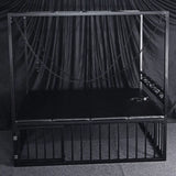 Heavy-duty adjustable bed HQJS-012 in a lifestyle setting, featuring a sturdy steel frame and ergonomic design for comfortable support in a modern indoor environment.

