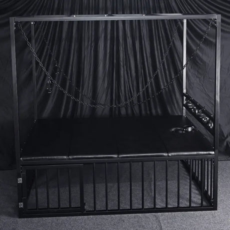Heavy-duty adjustable bed HQJS-012 in a lifestyle setting, featuring a sturdy steel frame and ergonomic design for comfortable support in a modern indoor environment.
