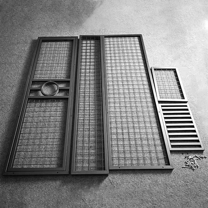 Heavy-duty standing BDSM cage detail of vertical bars and welded frame construction, BDSM Authority