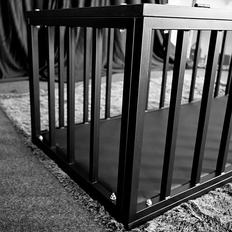 Heavy-duty standing and sleeping cage HQJS-021 head side view showing durable frame structure and elevated support design for multi-purpose resting and sleeping use
