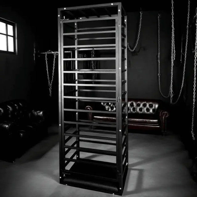 Heavy-duty standing and sleeping cage HQJS-021 lifestyle image featuring durable multi-use frame design with comfortable resting and standing space for indoor or outdoor use
