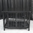 Heavy-duty table cage with reinforced steel frame and secure enclosed restraint structure
