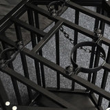 Heavy-duty hexagonal hanging cage HQJS-006 top view featuring a geometric hexagon metal structure with durable frame design for decorative storage and modern industrial display use.
