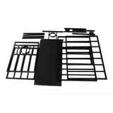 Heavy duty extra large confinement cage components and reinforced frame sections laid out - BDSM Authority