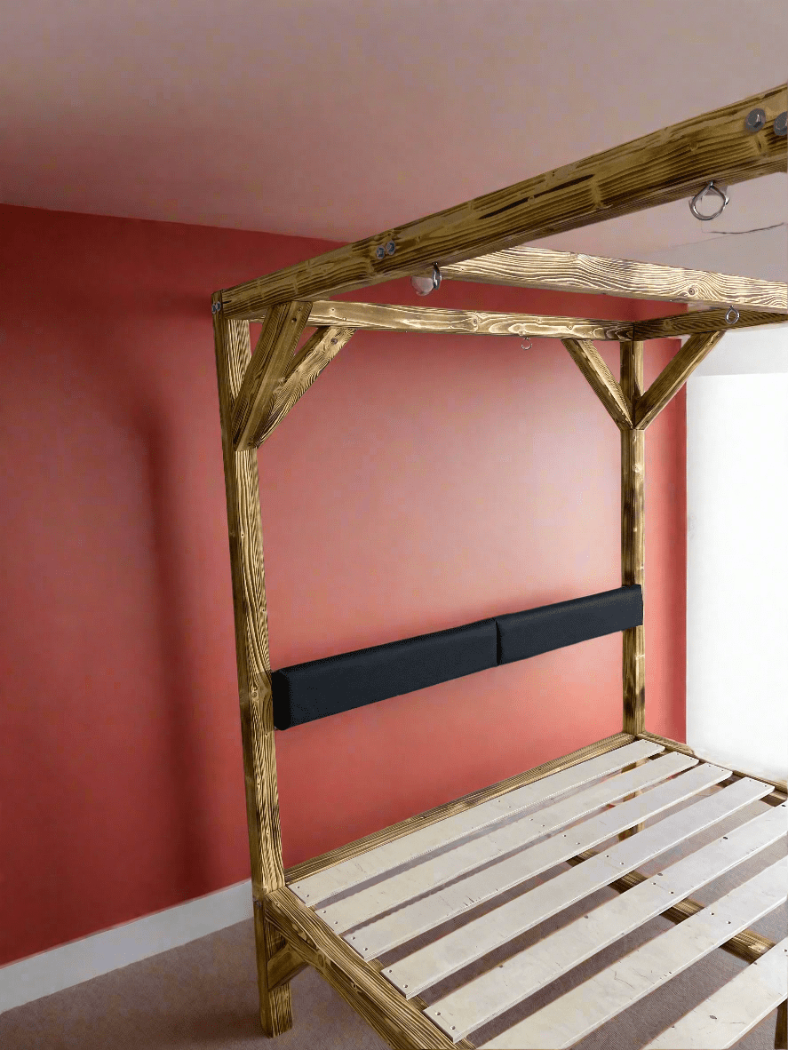 Handcrafted BDSM Wooden Bondage Bed – Elegant & Functional Adult Play Furniture