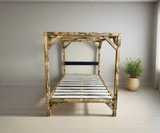 Handcrafted BDSM Wooden Bondage Bed – Elegant & Functional Adult Play Furniture