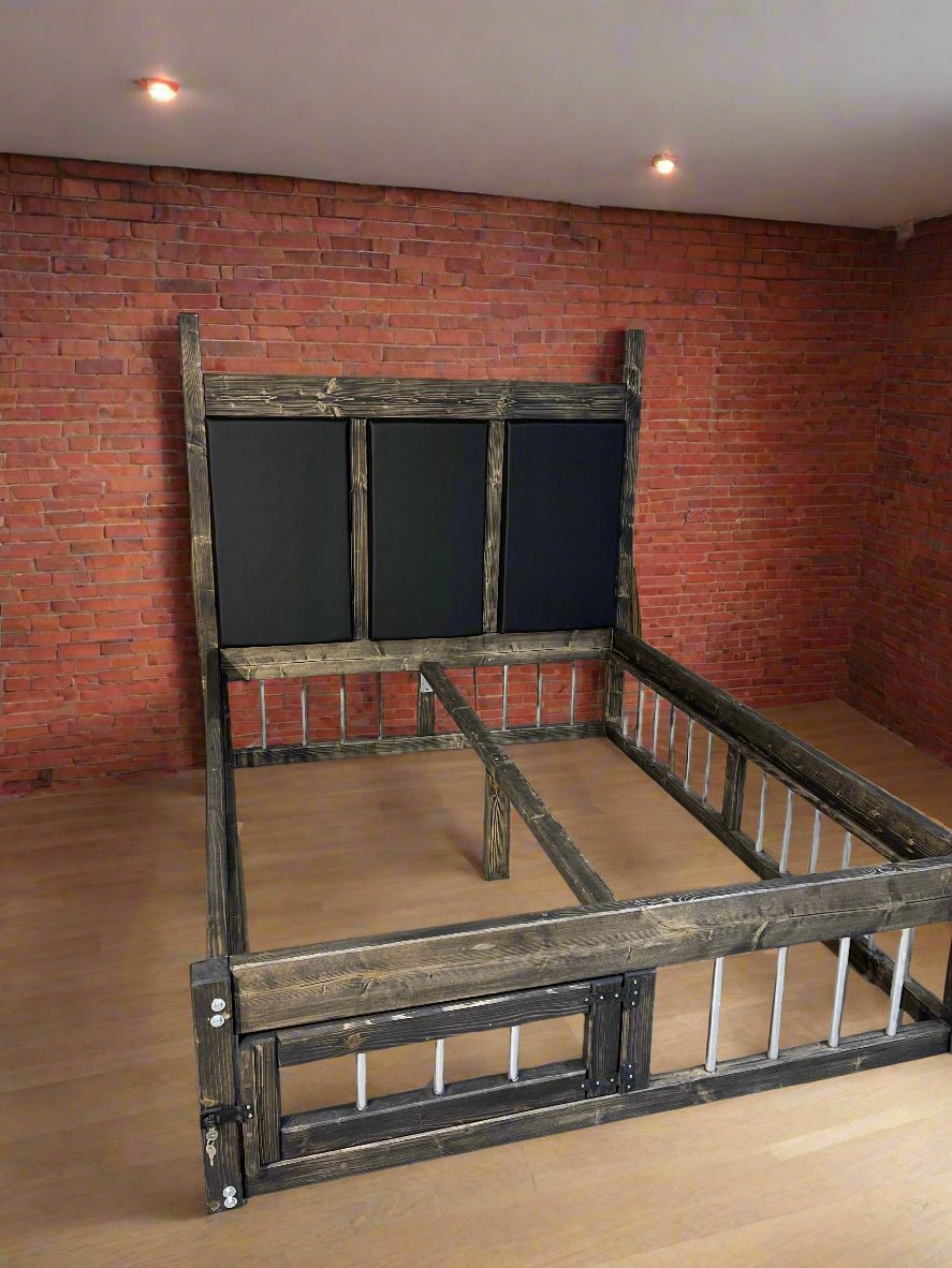 BDSM Wooden Queen Size Bed – Unique Adult Play Furniture