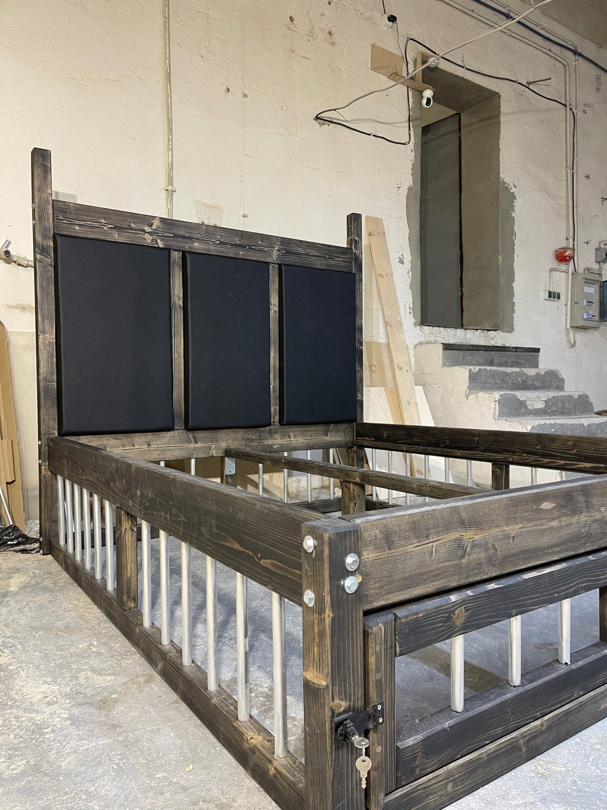 BDSM Wooden Queen Size Bed – Unique Adult Play Furniture