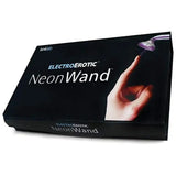 KinkLab Neon Wand Electrosex Kit with White Handle and Red Glass Electrodes, Violet Wand Electro Stimulation Set for Sensation Play