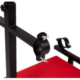 Kneeling Restraint Platform with hand restraints, heavy-duty adjustable BDSM furniture featuring reinforced frame, padded kneeling support, and secure wrist restraint points for stable positioning and controlled support.
