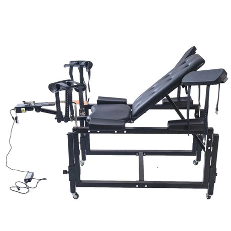 Lux adjustable bondage bench side view showing reinforced structure and reclining backrest - BDSM Authority