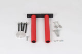 Multi-Position Bondage Stand System accessories, includes adjustable restraints, padded support pads, reinforced mounting straps, locking hardware, and interchangeable positioning attachments for stable support and control.
