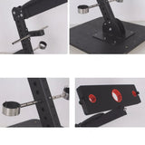 Multi-Position Mobile Stockade Pillory Commercial Restraint & Display System specifications – heavy-duty mobile stockade with reinforced frame, adjustable restraint slots, lockable wheels, and commercial-grade durable construction for stable positioning.