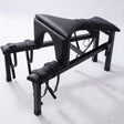 Multi-Position Punishment Goat for Controlled Positioning and Split-Leg Restraint, heavy-duty BDSM restraint furniture with reinforced frame and adjustable support points for secure positioning and stability.
