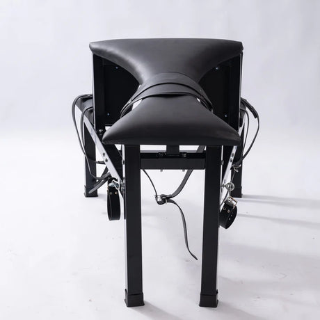 Punishment goat front zoom detail of frame and padding - BDSM Authority