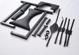Multi-Position Punishment Goat for Controlled Positioning and Split-Leg Restraint parts, heavy-duty BDSM restraint furniture components including reinforced frame, padded supports, adjustable restraints, and split-leg positioning system for secure stability and control.
