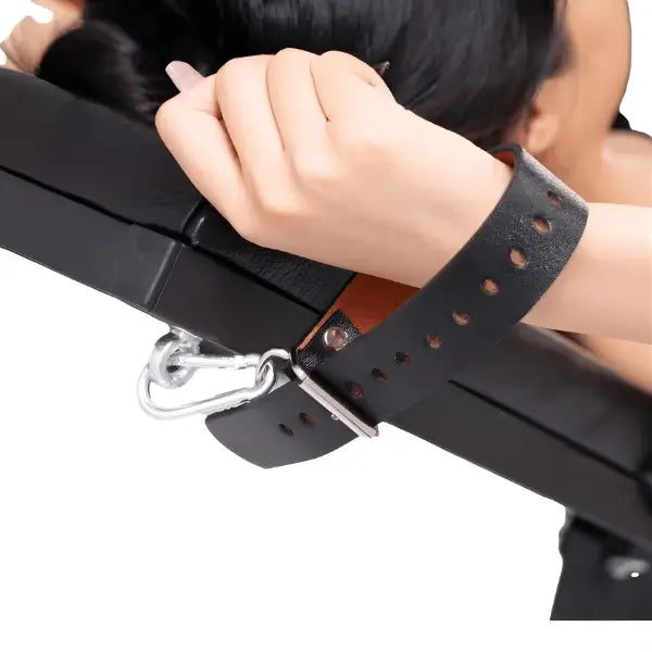Multi-position restraint chair for full-body control and precision access with integrated hand restraints, reinforced frame, and adjustable positioning system