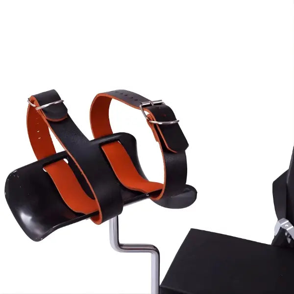 Multi-position restraint chair for full-body control and precision access with integrated leg restraints, reinforced frame, and adjustable support system