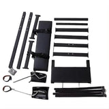 Multi-position restraint chair for full-body control and precision access parts showing frame components, restraint system, and adjustable mechanism design

