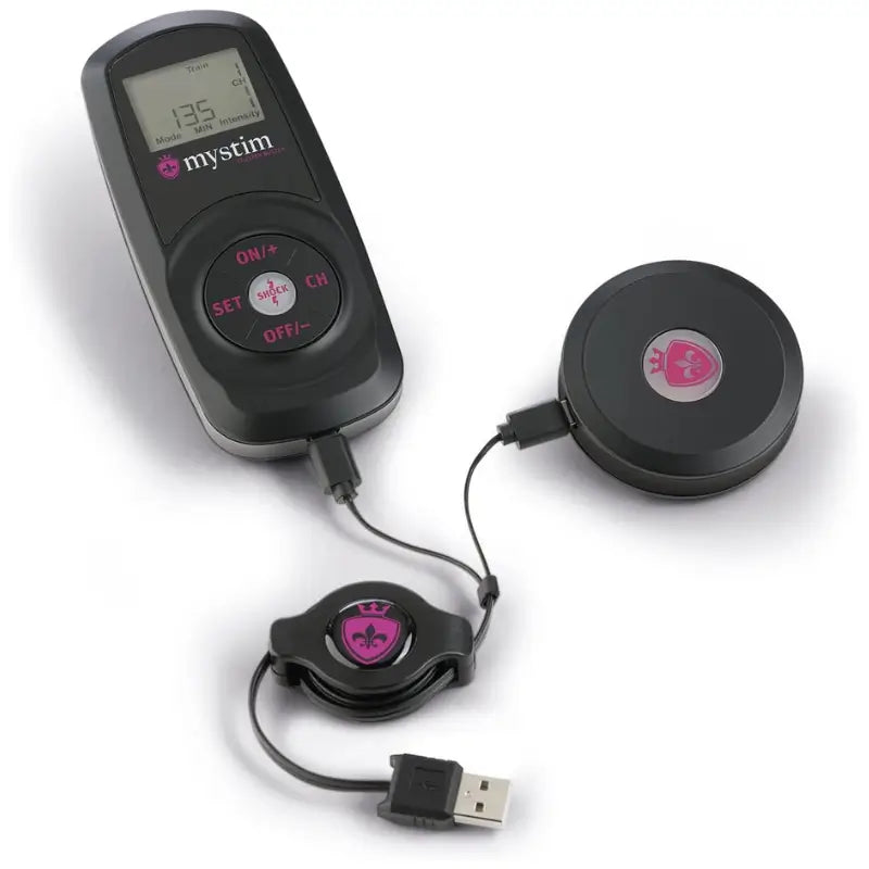 Mystim Cluster Buster Starter Kit, Wireless E-Stim Power Unit with Remote, Receiver and Bi-Polar Electrode