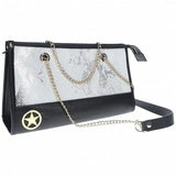 Ouch! International Florence Collection 8-Piece Bondage Kit with Iridescent Handbag, Collar, Cuffs, Flogger and Vibrating Bullet