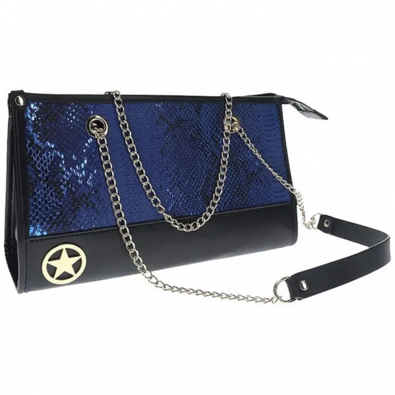 Ouch! International Florence Collection 8-Piece Bondage Kit with Iridescent Handbag, Collar, Cuffs, Flogger and Vibrating Bullet