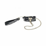 Ouch! International New York Collection 8-Piece Bondage Kit with Iridescent Handbag, Collar, Cuffs, Flogger and Vibrating Bullet