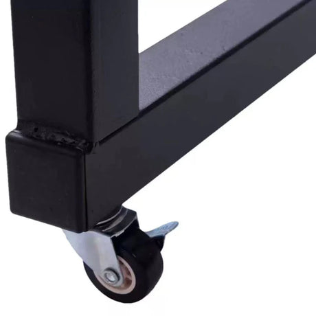 Penalty Goat restraint bench wheel detail on the mobile base - BDSM Authority