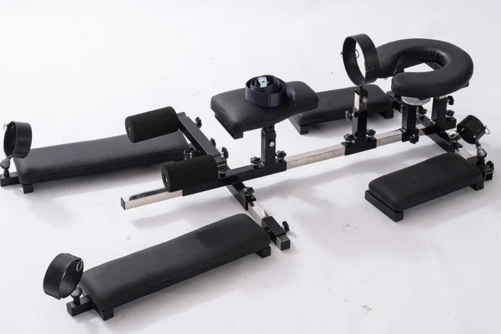 Portable Doggy Style Restraint Platform – compact BDSM furniture with stable frame design, adjustable restraint points, and portable structure for secure positioning and easy setup.
