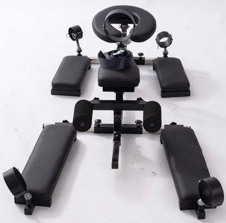 Portable Doggy Style Restraint Platform front view – compact BDSM restraint platform with stable frame, adjustable support points, and portable design for secure positioning.
