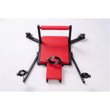 Portable commercial-grade adjustable restraint bench system, front view of adjustable BDSM restraint furniture platform
