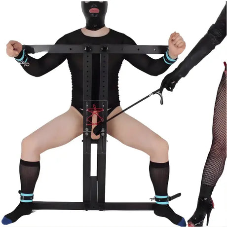 Precision exposure bench front view showing full frame - BDSM Authority