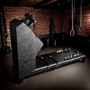 Premium BDSM bench-style chair Style C with padded support surface and reinforced restraint frame, BDSM Authority